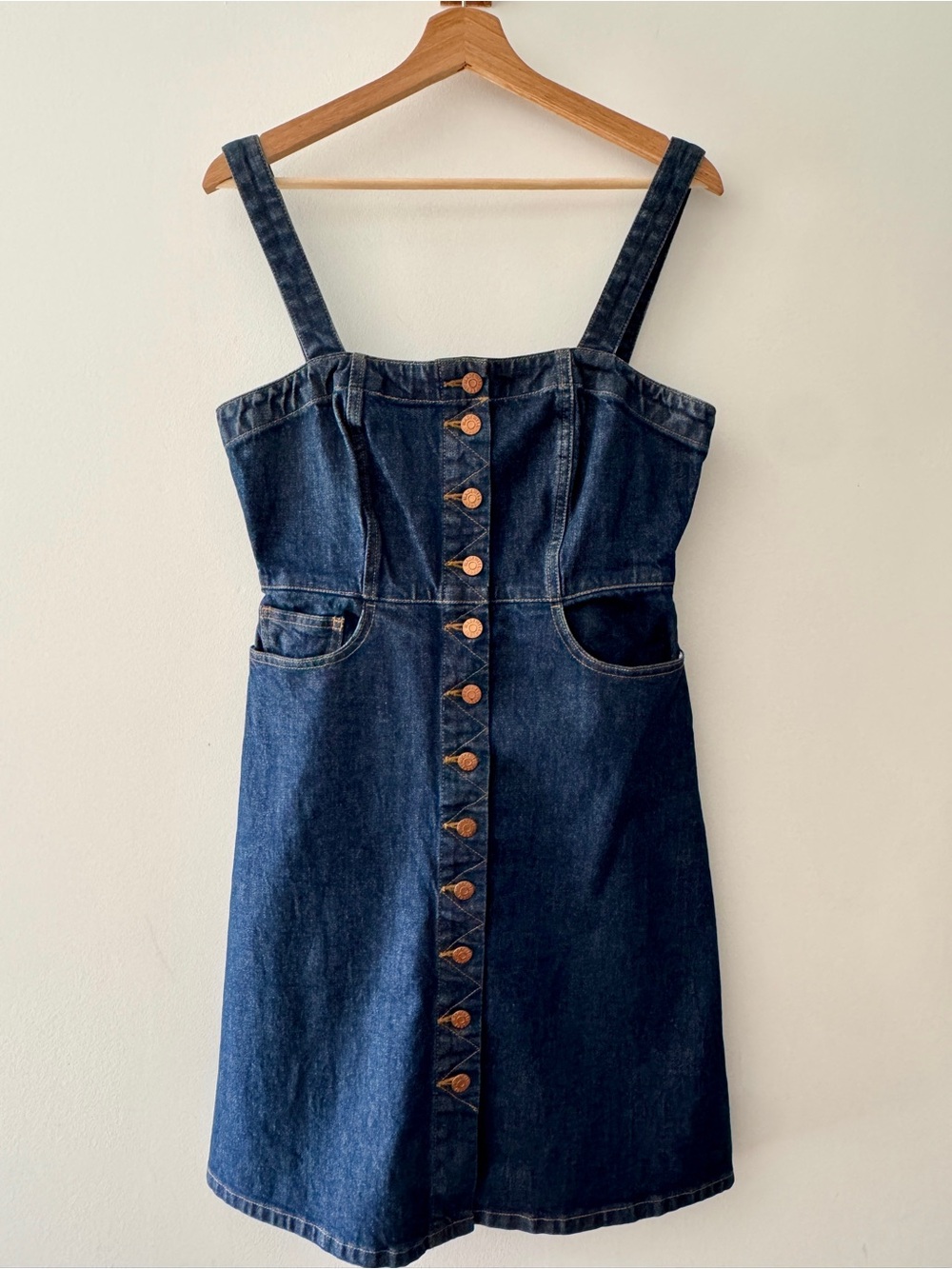 Madewell Denim Overall Dress in Matilda Wash - Size 8 (NWOT)